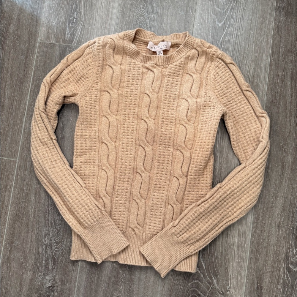 Philosophy cable knit slim sweater